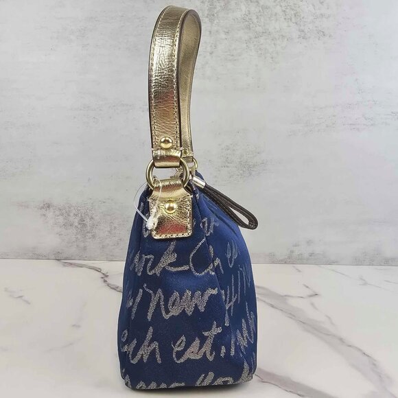 Coach Poppy New York Script Y2K Baguette Shoulder Bag - Picture 5 of 11